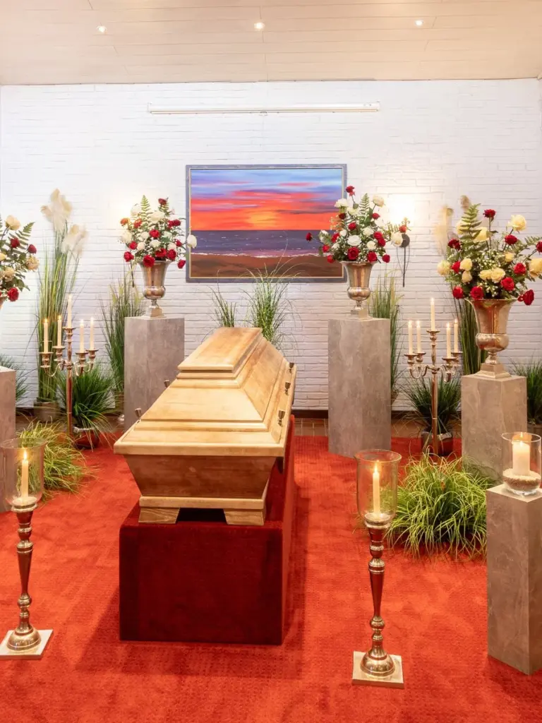 Trauerfeierhalle Feuer