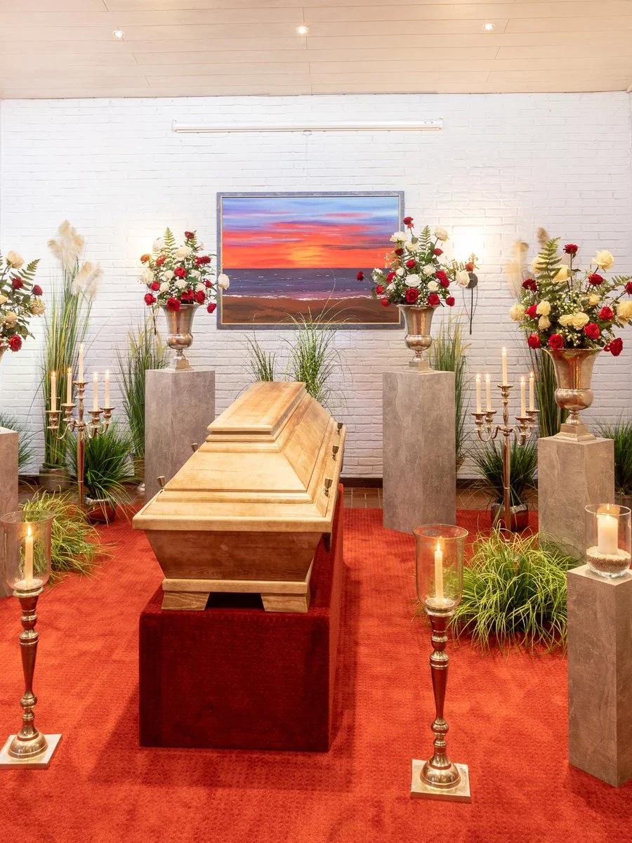 Trauerfeierhalle Feuer